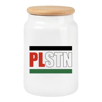FREE PLSTN - Boîte à biscuits avec couvercle en bois - blanc - Devant
