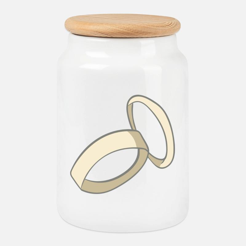Hochzeit - Keksdose mit Holzdeckel - Weiß