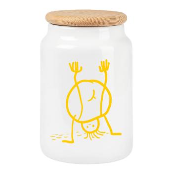 Pupsmann - Cookie Jar with Wooden Lid - white - Front