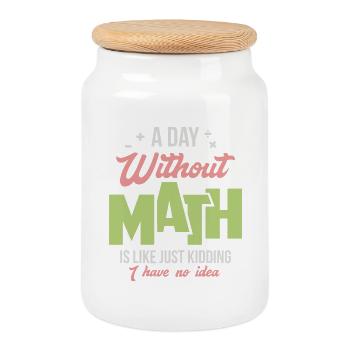Mathematik - Keksdose mit Holzdeckel - Weiß - Vorne