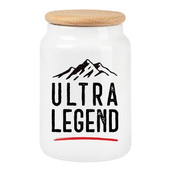Ultra Legende - Keksdose mit Holzdeckel - Weiß - Vorne