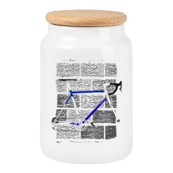 Je me sens tellement sans roues - Boîte à biscuits avec couvercle en bois - blanc - Devant
