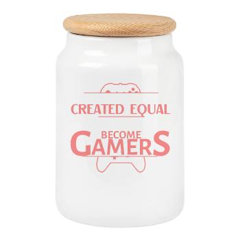 Gamer Queen: Women Define Play - Cookie Jar with Wooden Lid - white - Front