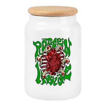Rotten - Cookie Jar with Wooden Lid - white - Front