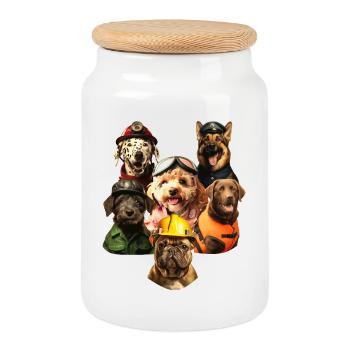 Freunde für alle Felle - Keksdose mit Holzdeckel - Weiß - Vorne