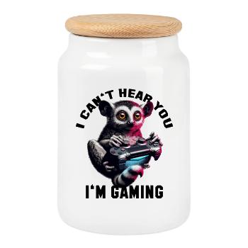 Gaming Gaming Maki Gift - Cookie Jar with Wooden Lid - white - Front