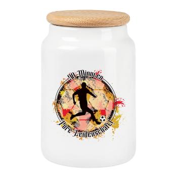 Fußball Leidenschaft München – Urban Soccer - Cookie Jar with Wooden Lid - white - Front