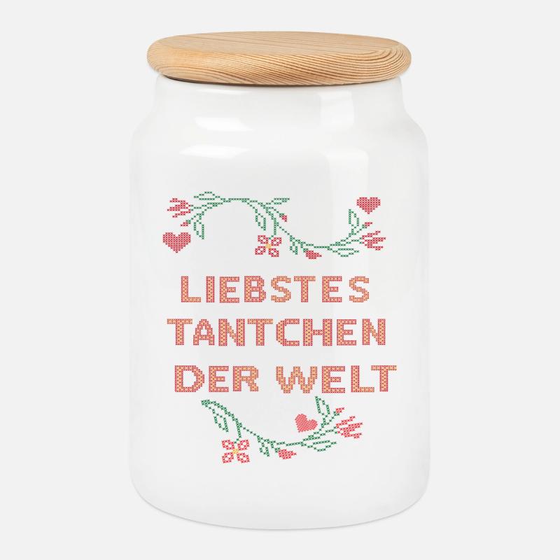 liebstes Tantchen der Welt - Keksdose mit Holzdeckel - Weiß