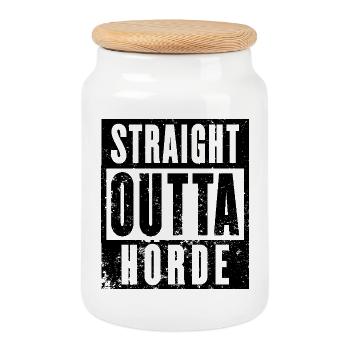 Hörde, Ruhrgebiet, Ruhrpott, Dortmund Hörde - Keksdose mit Holzdeckel - Weiß - Vorne