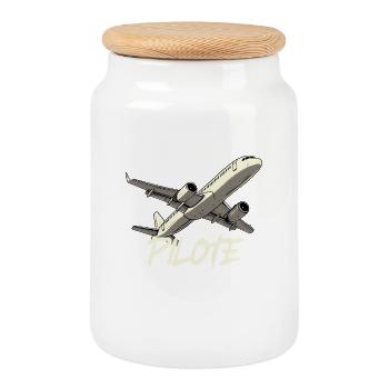 Pilote imparfait mais prêt à voler - Boîte à biscuits avec couvercle en bois - blanc - Devant