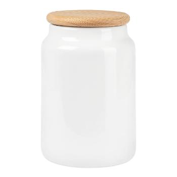 Woman Hilarious Gifts - Cookie Jar with Wooden Lid - white - Front