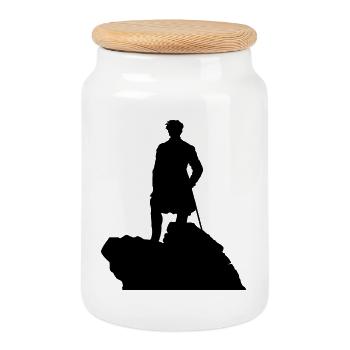 Le vagabond au-dessus de la mer de brouillard Caspar David Fried - Boîte à biscuits avec couvercle en bois - blanc - Devant