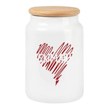 Ich liebe Dänemark, stolzer Däne - Keksdose mit Holzdeckel - Weiß - Vorne