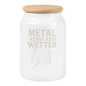 Metal Knows No Weather Festival Edition - Boîte à biscuits avec couvercle en bois - blanc - Devant