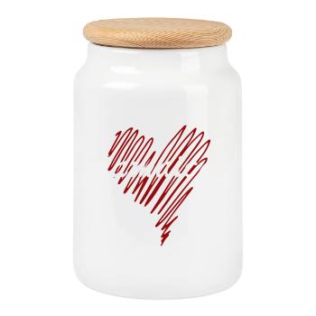 I Love Jamaica, Made in Jamaica - Keksdose mit Holzdeckel - Weiß - Vorne