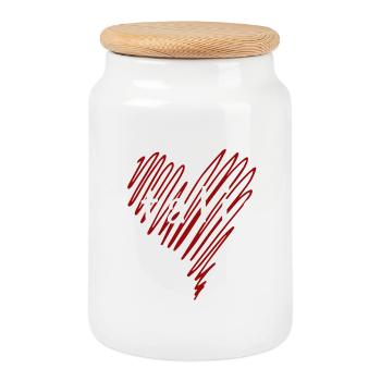 Ich liebe Italien, italienischen Stolz - Keksdose mit Holzdeckel - Weiß - Vorne