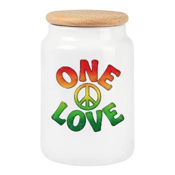 Life Is Better With Reggae Rasta Vibes Culture - Keksdose mit Holzdeckel - Weiß - Vorne