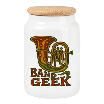 Band Geek - Keksdose mit Holzdeckel - Weiß - Vorne