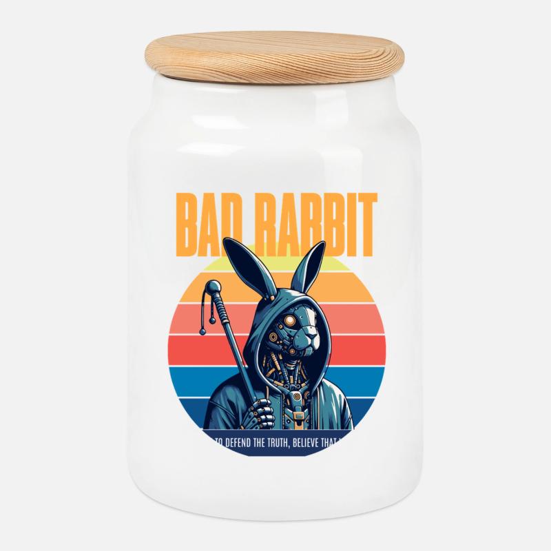 Bad Rabbit - Keksdose mit Holzdeckel - Weiß