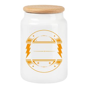 Ich weiß, dass es nur ein Heavy-Metal-Abzeichen ist - Keksdose mit Holzdeckel - Weiß - Vorne