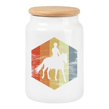 Look rétro de la conduite - Boîte à biscuits avec couvercle en bois - blanc - Devant