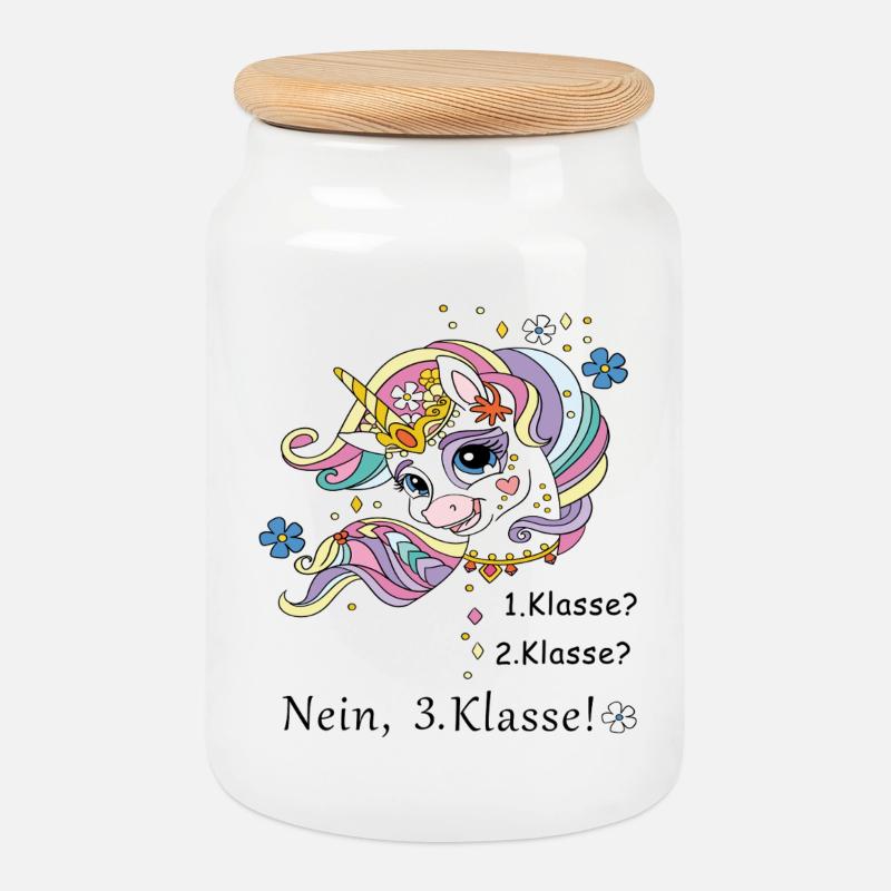 Schulkind 3.Klasse - Keksdose mit Holzdeckel - Weiß