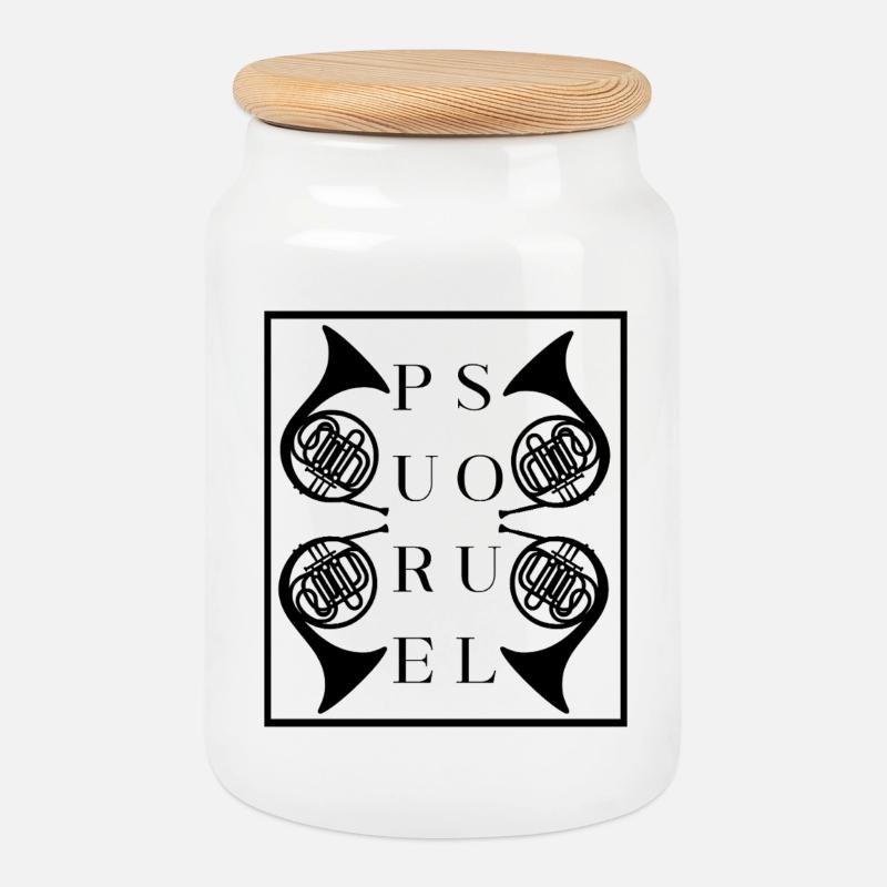 Cor de l’Âme Pure - Boîte à biscuits avec couvercle en bois - blanc