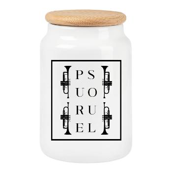 Pure Soul Trumpet - Keksdose mit Holzdeckel - Weiß - Vorne