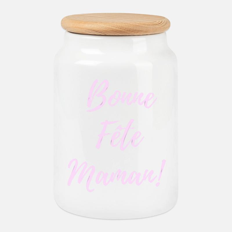 Herzlichen Glückwunsch zum Geburtstag Mama Skript Pink - Keksdose mit Holzdeckel - Weiß