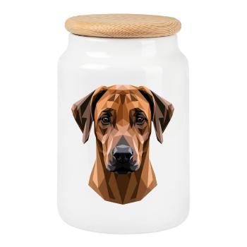 Rhodesian Ridgeback Hunting Dog Dogs Pride Ridgeback - Cookie Jar with Wooden Lid - white - Front