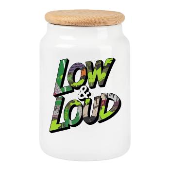 Tuning de voiture JDM bas et fort dans le style urbain - Boîte à biscuits avec couvercle en bois - blanc - Devant