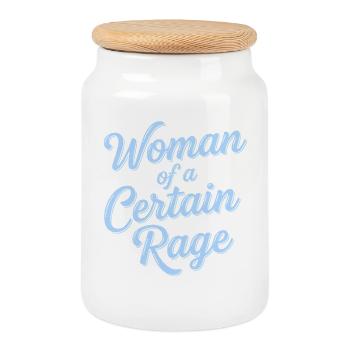 Woman of a Certain Rage Shirt Sticker für Frauen - Keksdose mit Holzdeckel - Weiß - Vorne