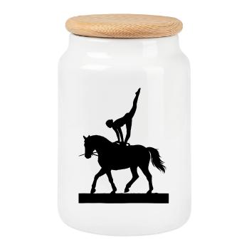 i love Volti - Cookie Jar with Wooden Lid - white - Front