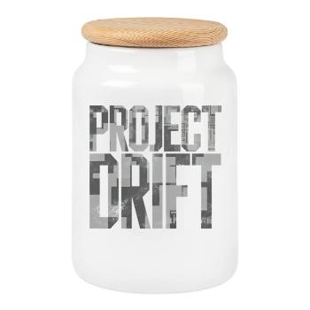 Protect Drift Shirt für Männer Streetwear - Keksdose mit Holzdeckel - Weiß - Vorne