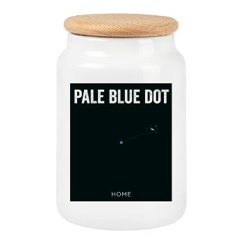 Univers Blue Dot Home - Boîte à biscuits avec couvercle en bois - blanc - Devant