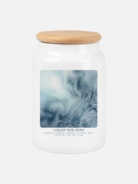 Liquid Sub-Zero - Keksdose mit Holzdeckel - Weiß
