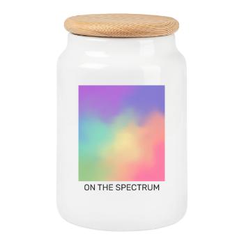 On the spectrum - Cookie Jar with Wooden Lid - white - Front