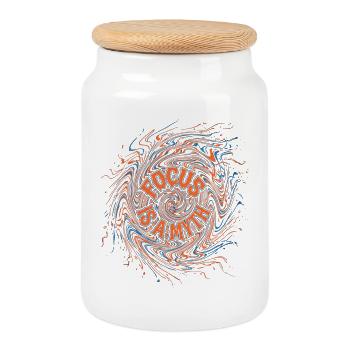 Focus Myth - Cookie Jar with Wooden Lid - white - Front