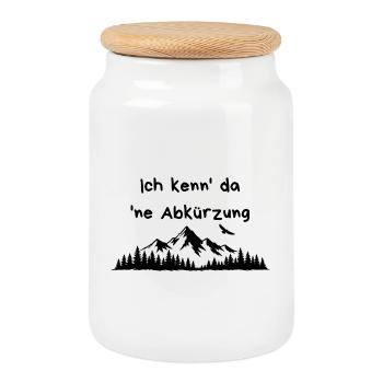 Abréviation des proverbes de randonnée dans les montagnes - Boîte à biscuits avec couvercle en bois - blanc - Devant