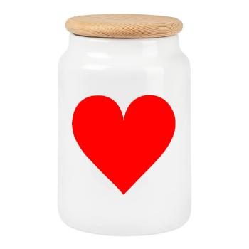 Heart Collection: Die absolute Liebe - Keksdose mit Holzdeckel - Weiß - Vorne
