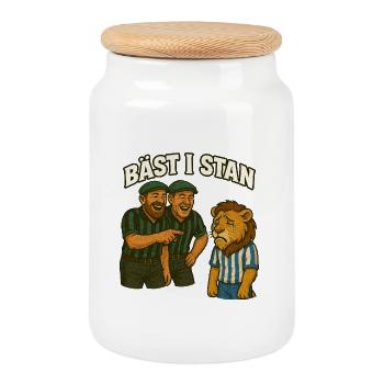 Le meilleur de la ville - Boîte à biscuits avec couvercle en bois - blanc - Devant