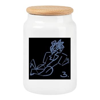 ART. NO ONE. CHARACTER. MESSAGE. QUOTES - Cookie Jar with Wooden Lid - white - Front