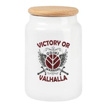 Odin's Warriors - Cookie Jar with Wooden Lid - white - Front