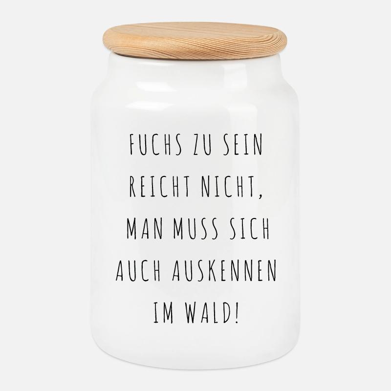 cooler schlauer Fuchs Füchse Spruch - Keksdose mit Holzdeckel - Weiß