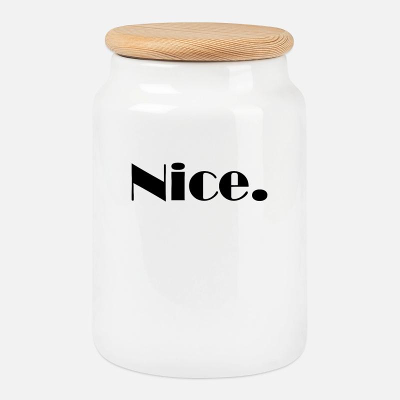 Nice Nice Mega Nice - Keksdose mit Holzdeckel - Weiß