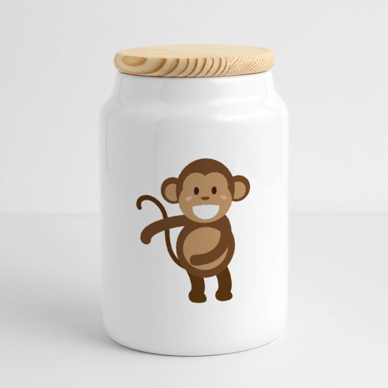 Dancer float dance gift dance trend dance monkey Cookie Jar with Wooden Lid