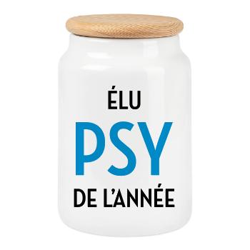 Psychologist Psychologe Psychologue Psychology - Cookie Jar with Wooden Lid - white - Front