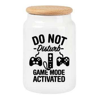 Do not disturb game mode activated - Keksdose mit Holzdeckel - Weiß - Vorne