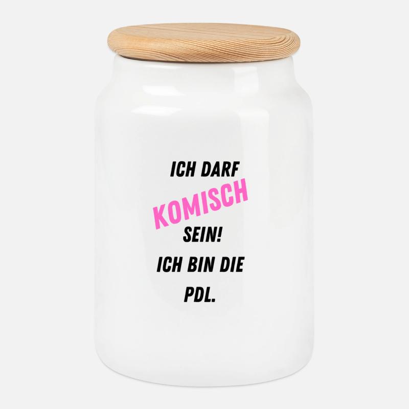 PDL Pflegedienstleitung Geschenk Witzig Komisch - Keksdose mit Holzdeckel - Weiß