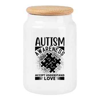 Motif Éclatant Sur Tissu Élégant - Boîte à biscuits avec couvercle en bois - blanc - Devant